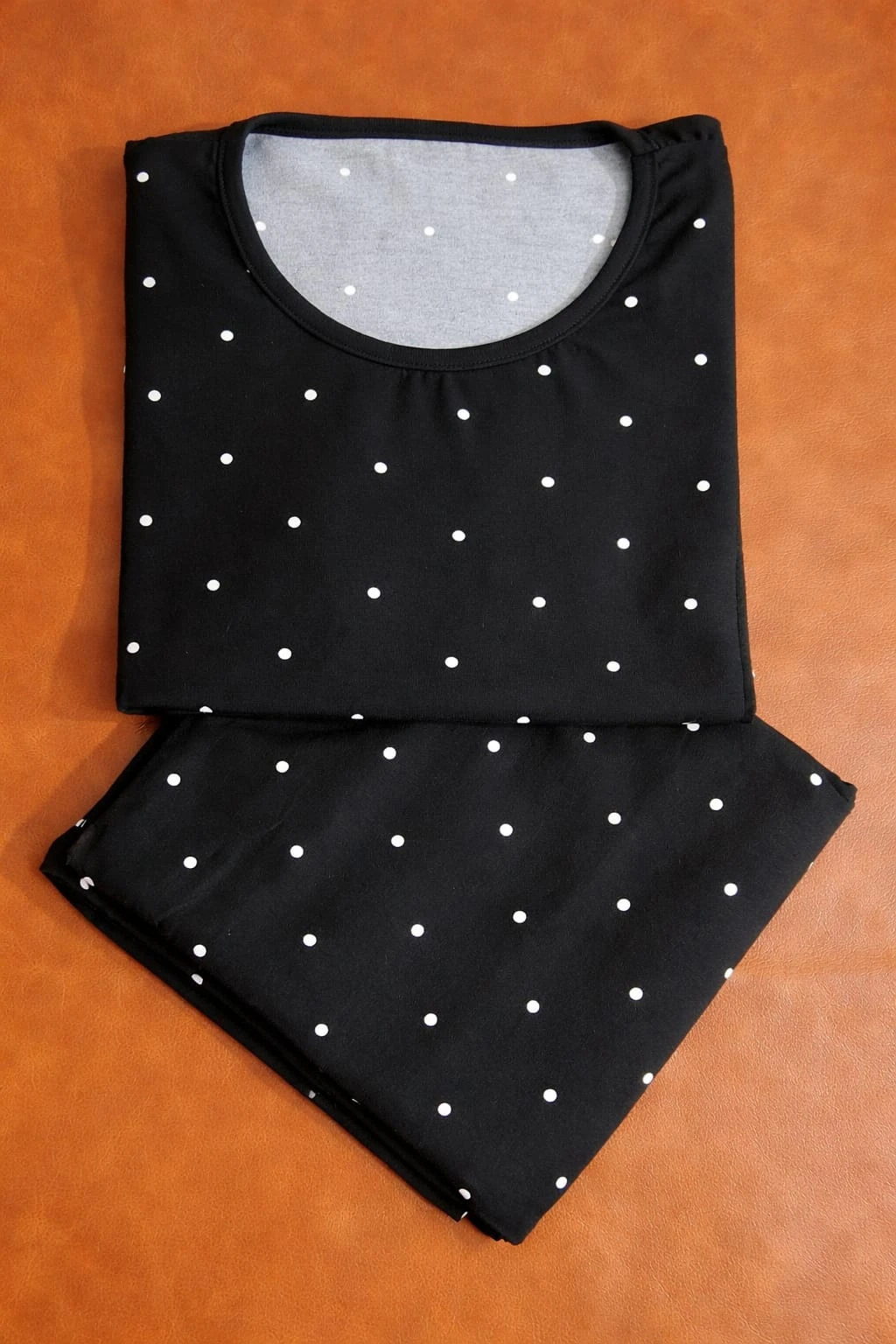 Black Polka Dot Night Suit